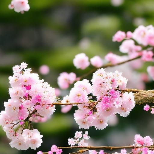 Cherry Blossom Stargazing Platform in Forest, Octane Render
