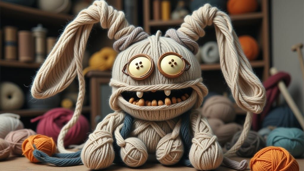 fluffy bunny monster