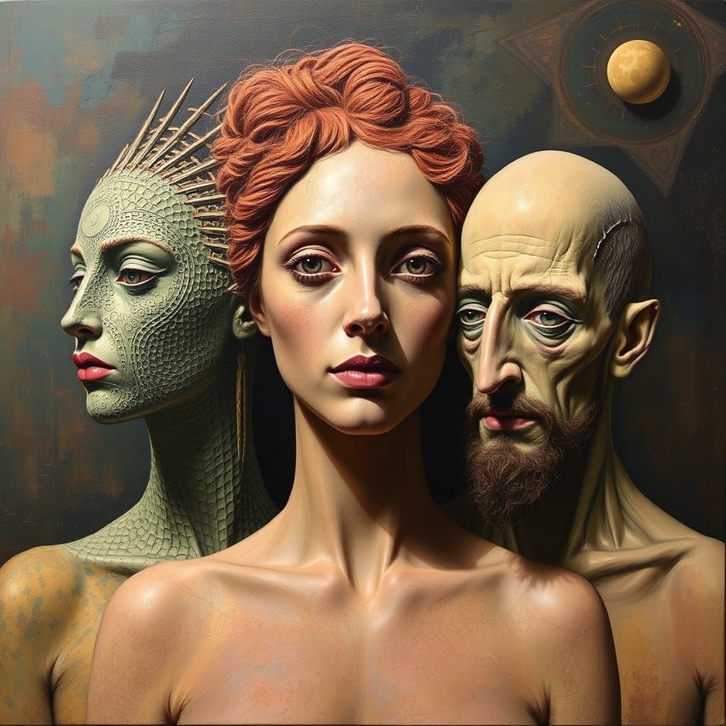 Surreal Abstract Landscape in Visionary Cubist Style