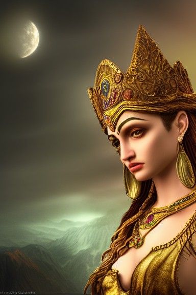 Radiant Goddess of Hope in Photorealistic Style