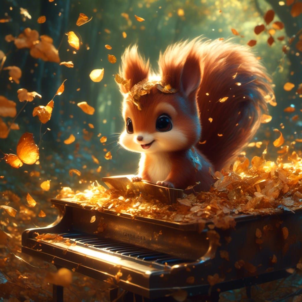 Squirrel and the piano