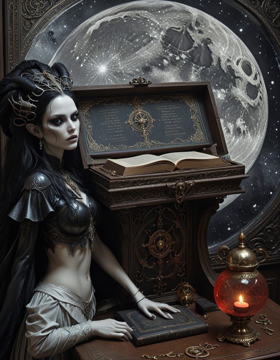 Sorceress Unveils Ancient Secrets in Mystical Study