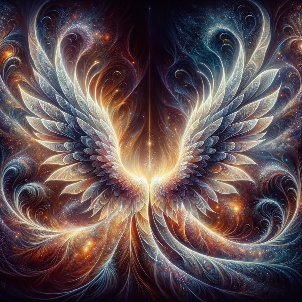 Ethereal Wings of Light: Hyperrealistic Fantasy Artwork