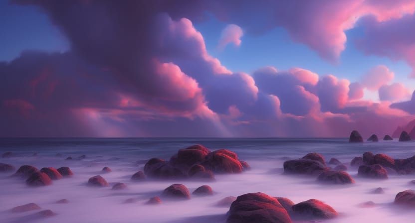 Majestic Tsunami Waves on the Sea Expanse