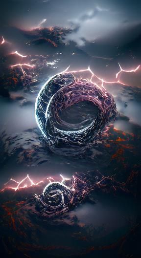 Hyperdetailed Galaxy Death in Ouroboros Thunderstorm