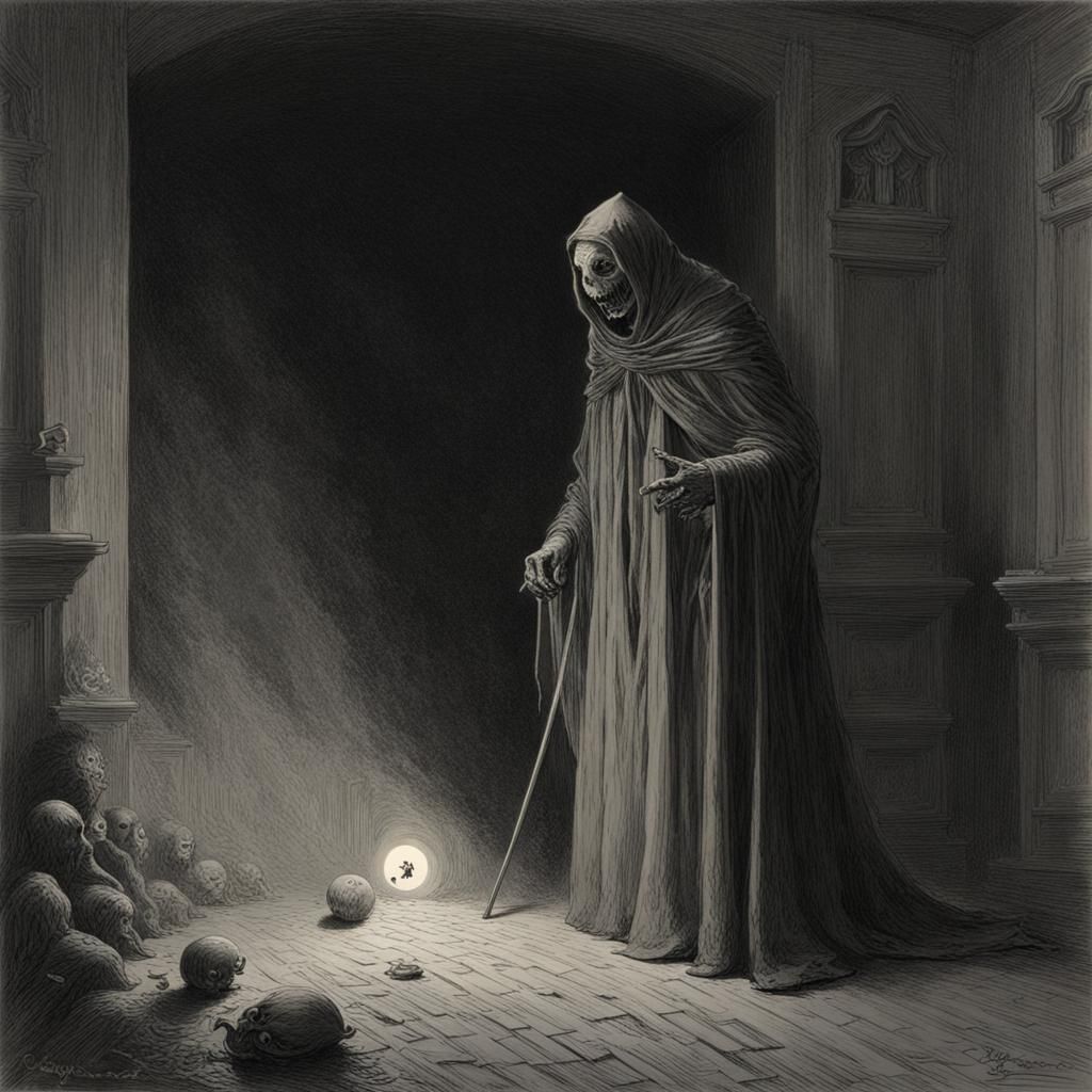 Terrifying Horror Illustration in Doré Style