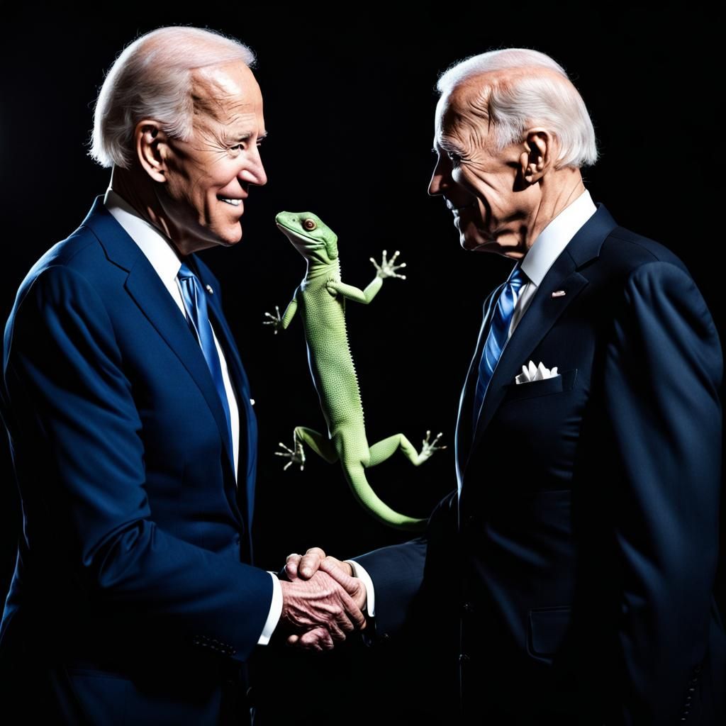 President Biden Shakes Hands With Lizard Person