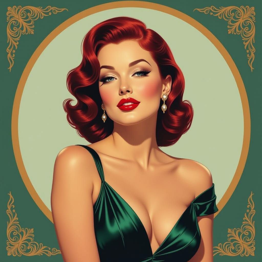 Vintage Hollywood Glamour with Bold Colors