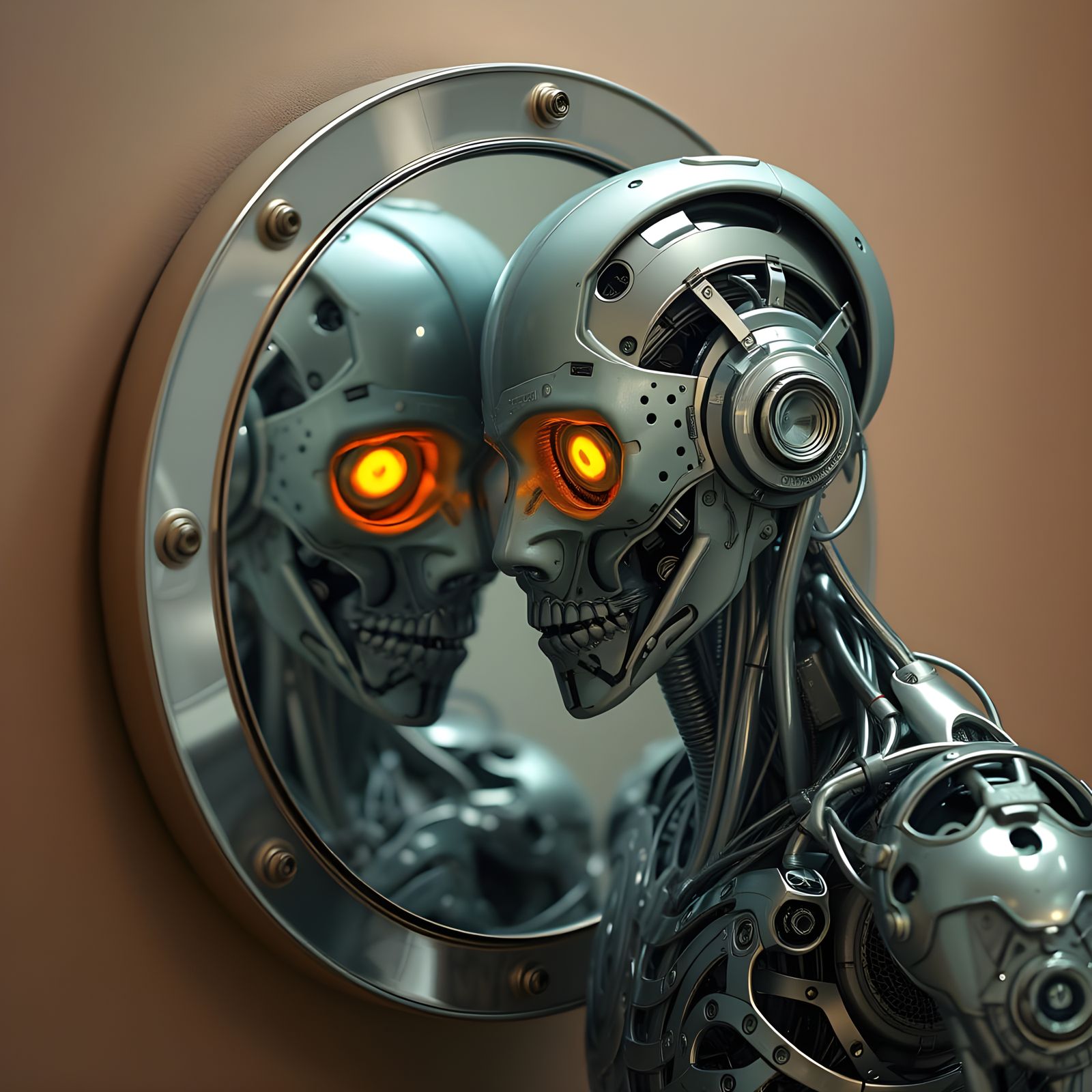 Cyborg Mutant Discovers Non-Human Reflection