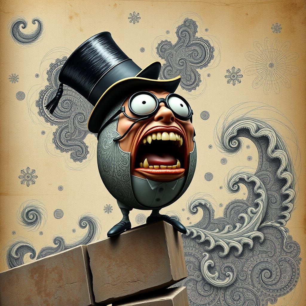 Elegant Egg in Victorian Distress