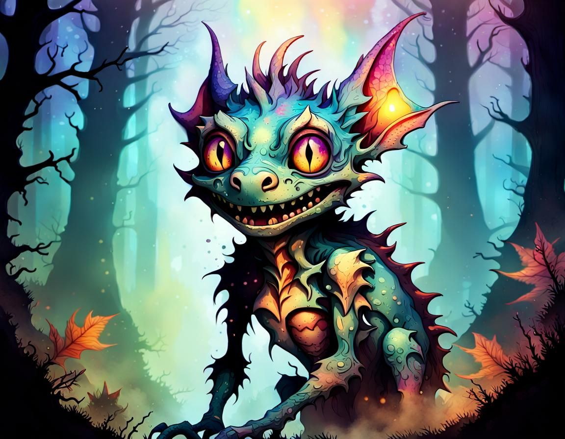 Mutant Kobold with Iridescent Eyes