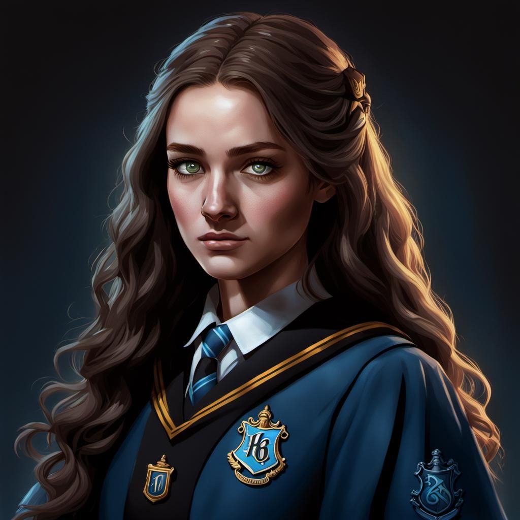 Ravenclaw Student Portrait in Greg Rutkowski Style