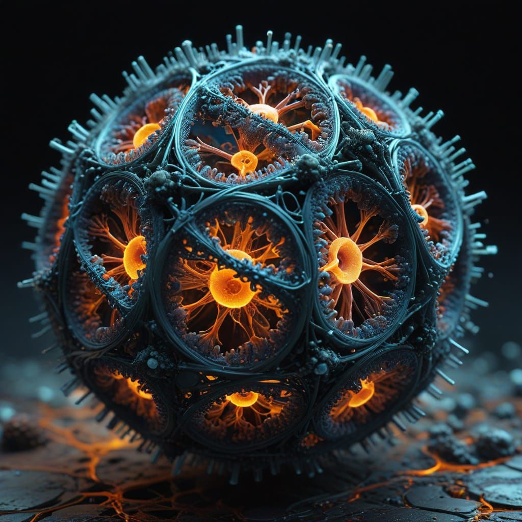 Quantum Flux Vortex in Turbulent Chaos