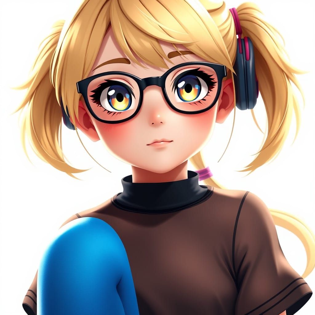 Anime-Inspired Girl in Vibrant Attire