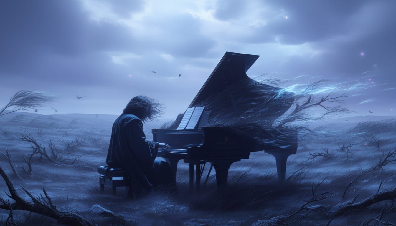 Melancholy Piano Solo in Neglected Mansion