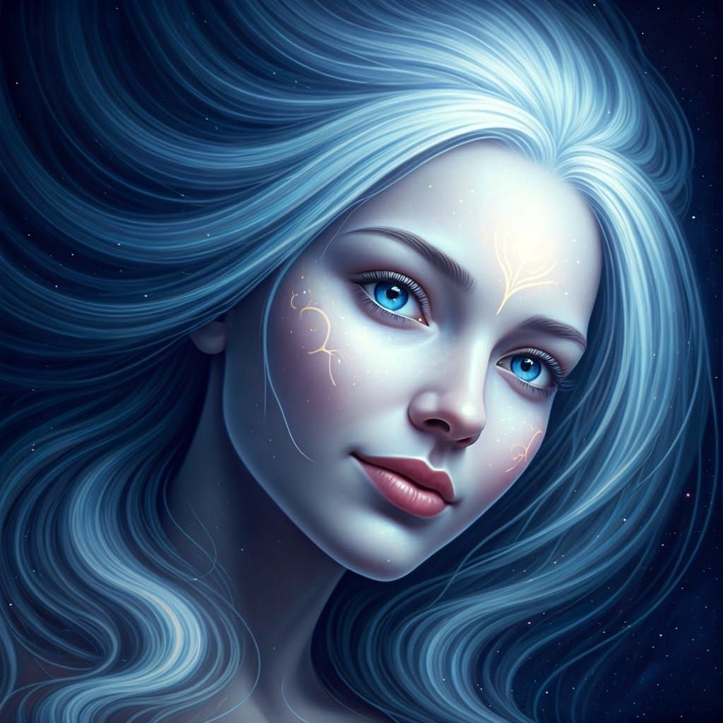 Celestial Goddess Radiates Serenity and Healing