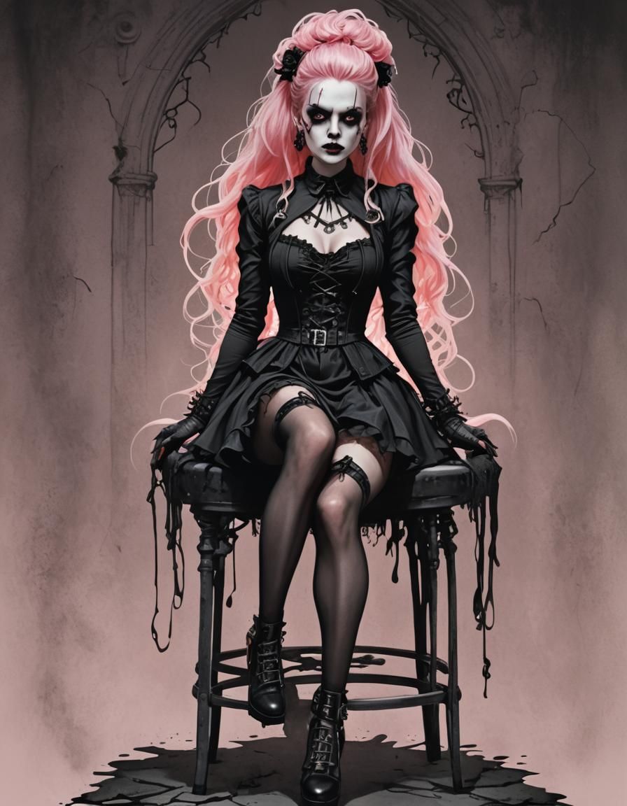 Hyperrealistic Dead Ghost in Neo-Noir Gothic Style