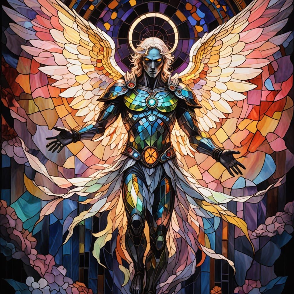 Ethereal Angel of Night, in Noire Style