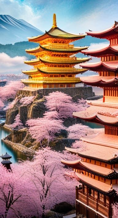 Hyperrealistic Japanese Culture: Volumetric Lighting Masterp...