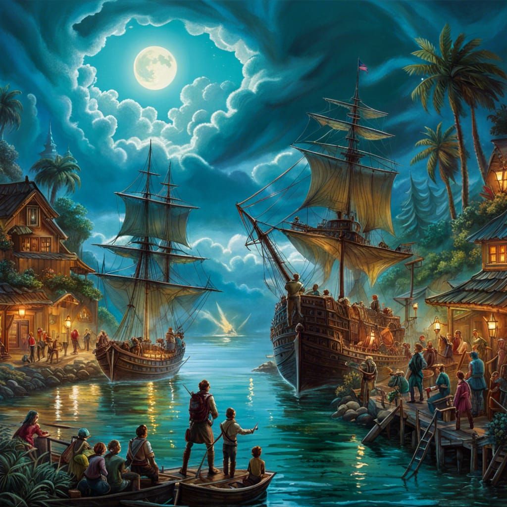 Ship of Fools in Stormy Cove: Comic Book Art