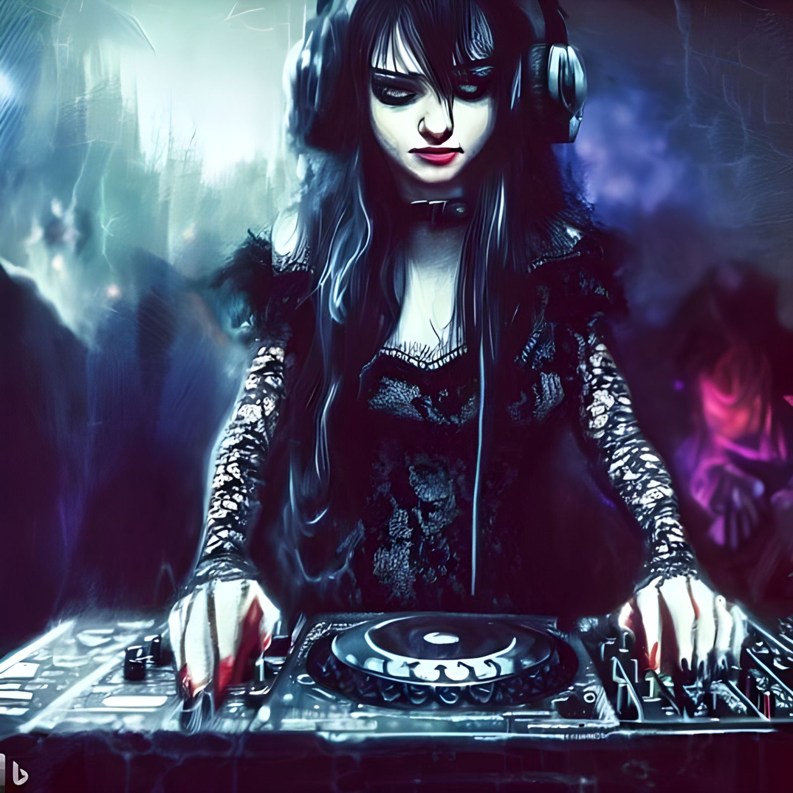 Abstract Black Void Generated by AI