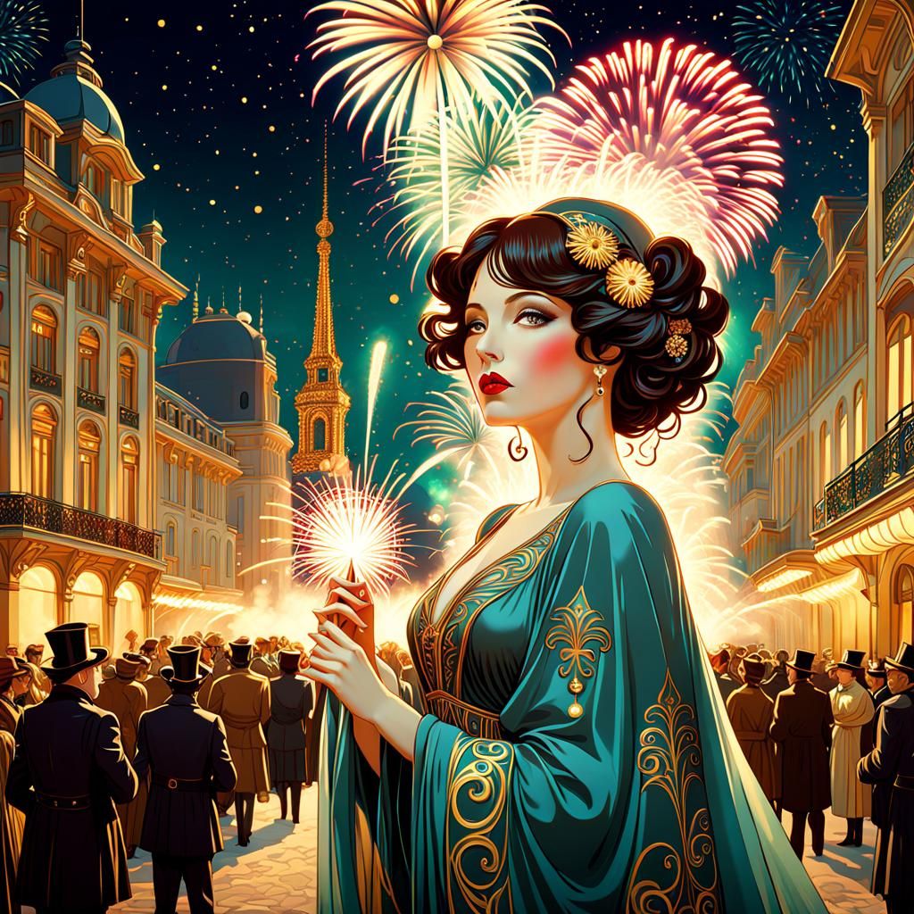 Vintage New Year’s Eve celebration