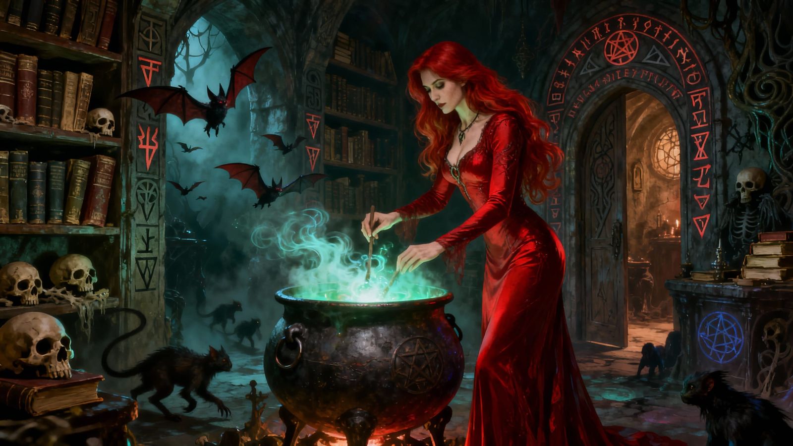 Crimson Witch in Mystic Lair