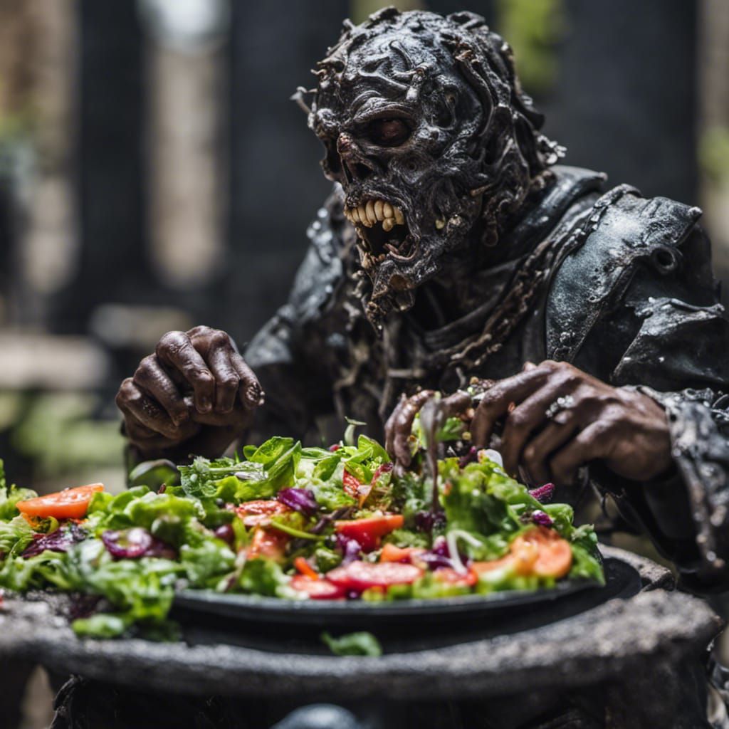 Cerberus Enjoys a Salad at Hell's Gate