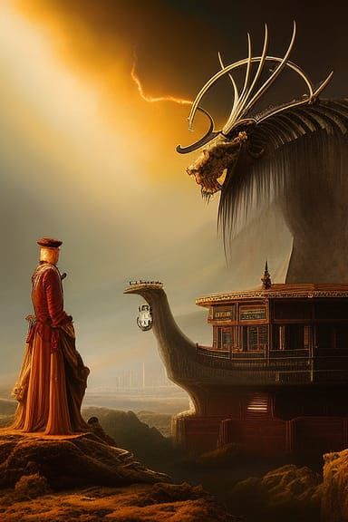 Unsettling Portrait of a Great-Grandfather in Retroforge Sty...