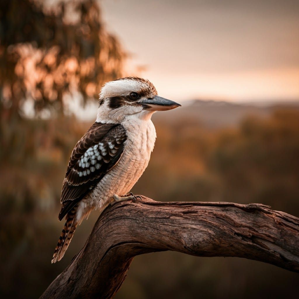 Kookaburra at Sunset, Cinematic Wildlife Photography