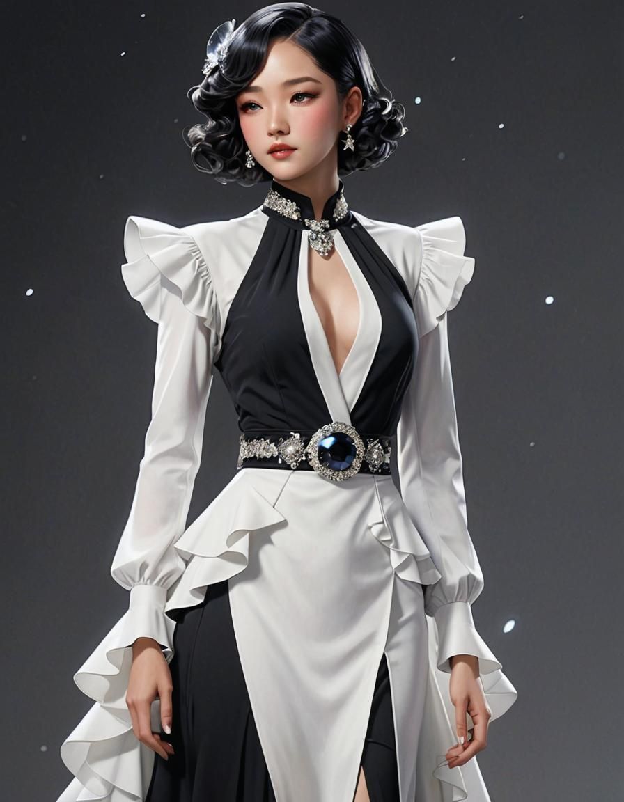 Galaxy 1930s Ladies Suit in Anime Style
