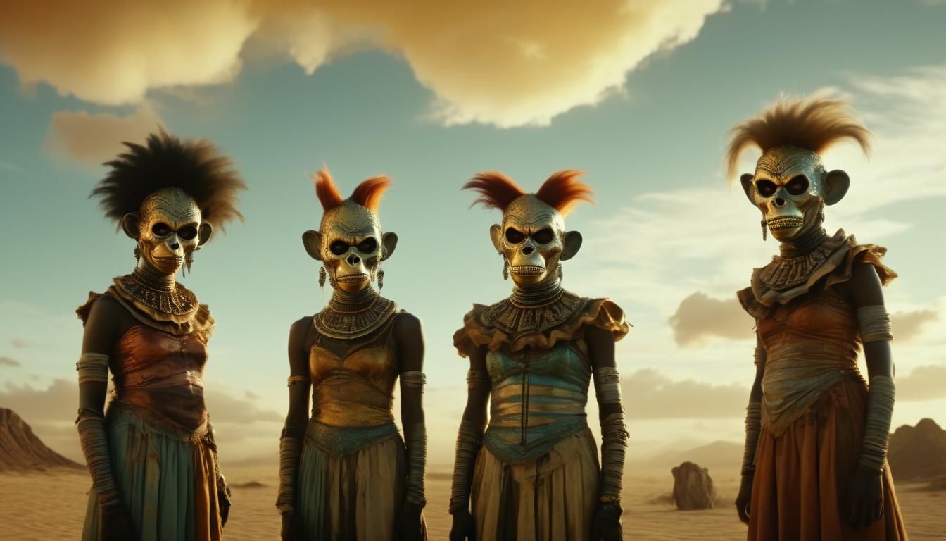 Zombie Monkey Clowns and Jackal Masked Women