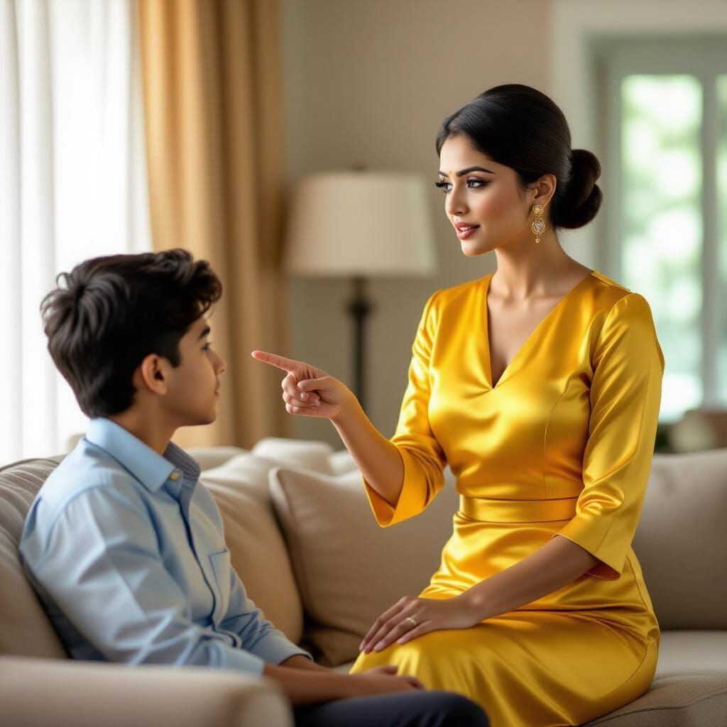 Indian Woman in Yellow Fashion Photography Style