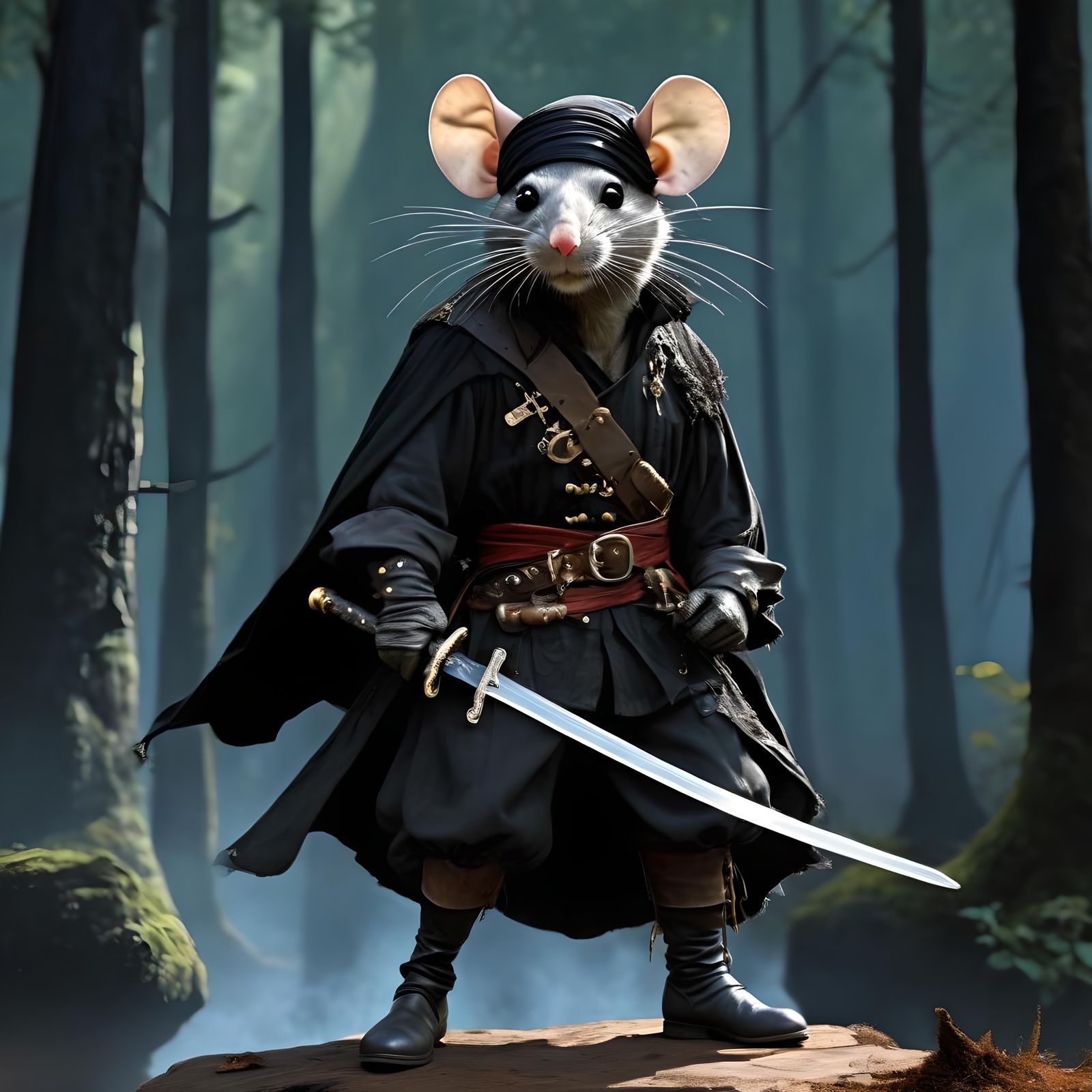 Mouse as Dread Pirate Roberts in Princess Bride Style