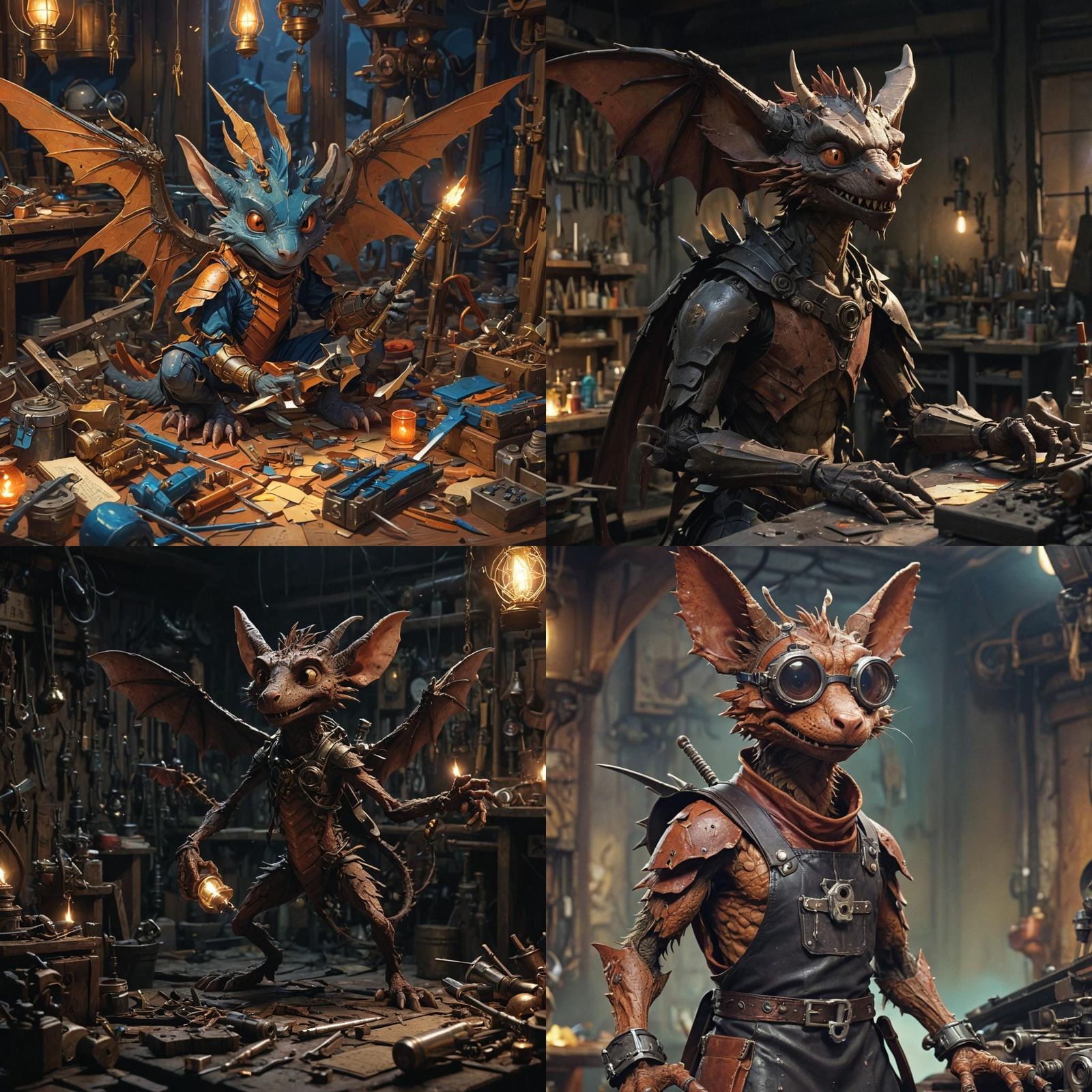 Anime Kobold Tinkerer with Damaged Wings