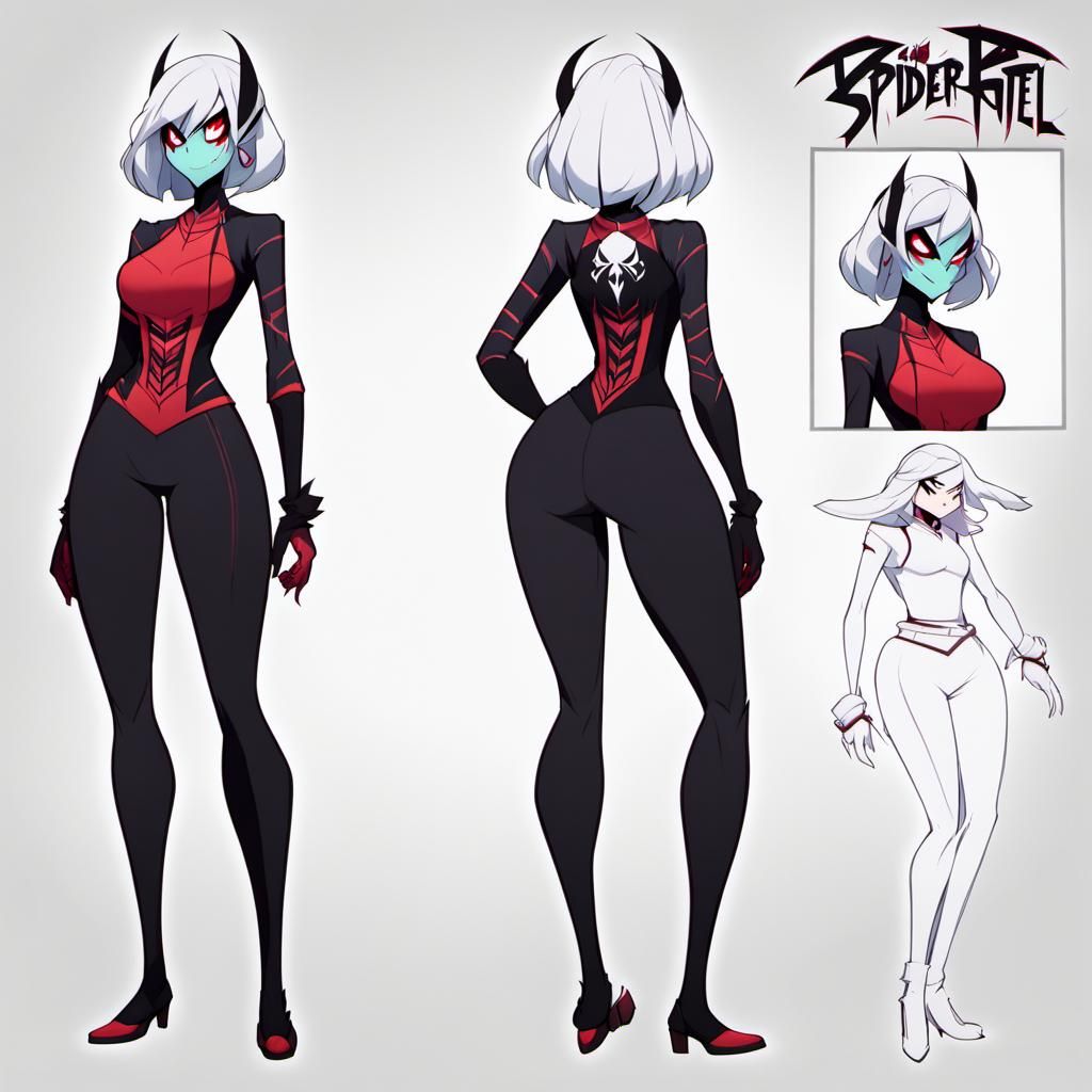 Hazbin Hotel Spider Demon Girl Character Sheet