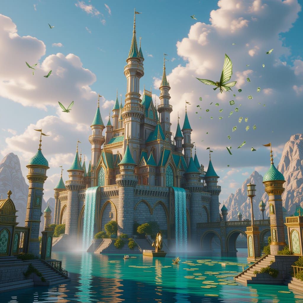 Fantastical Money Art in Deep, Complementary Colors