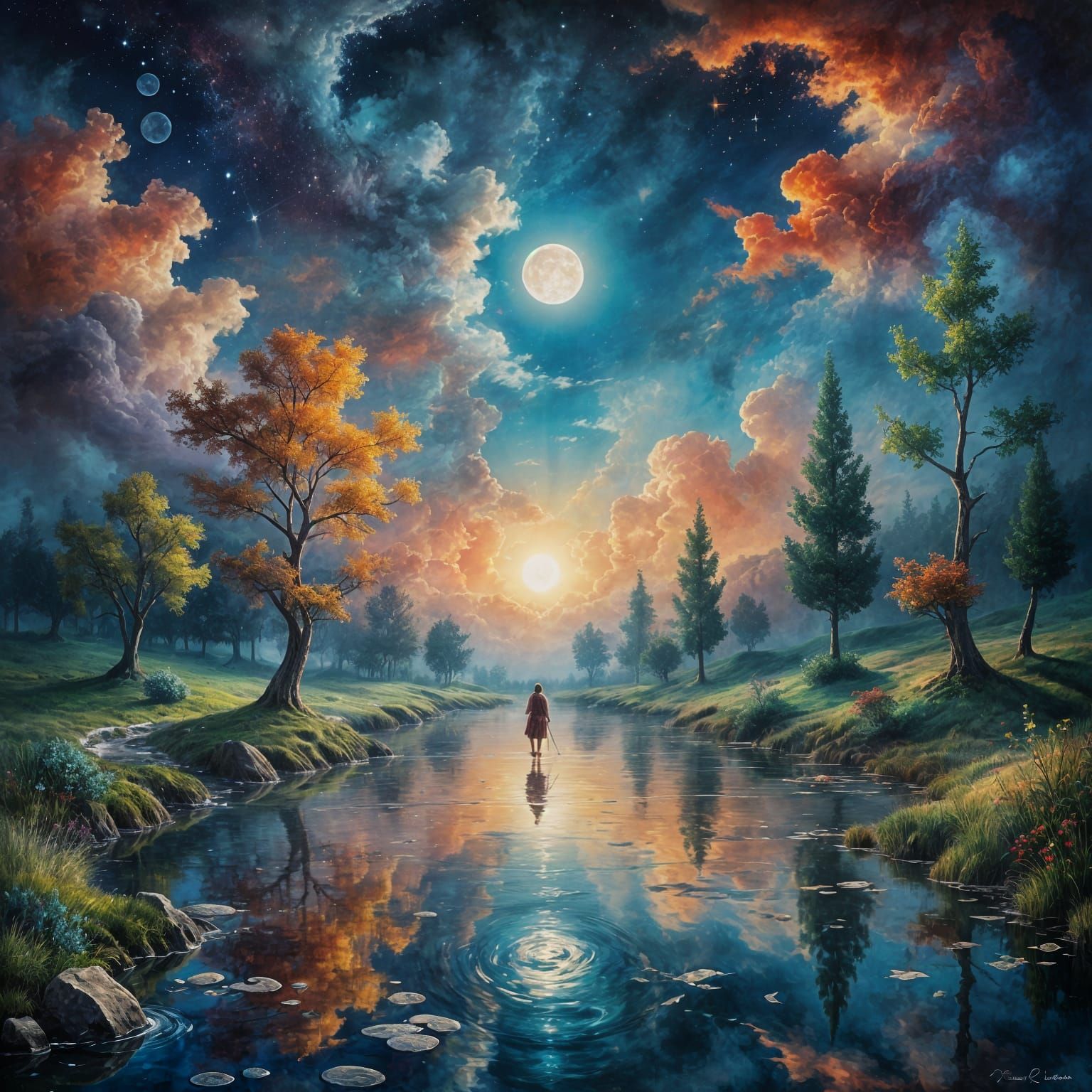 Ethereal Dreamscape in Surreal Impressionist Style