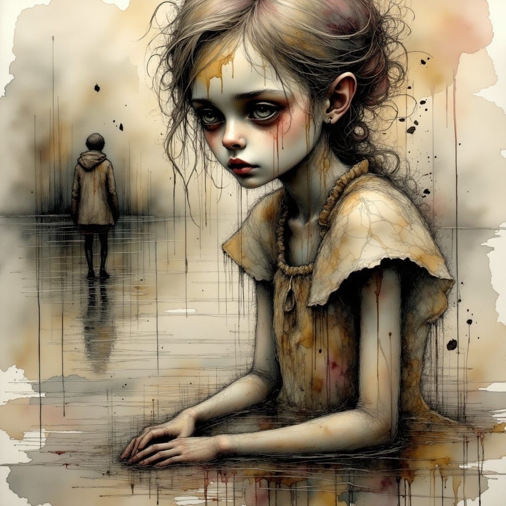 A Fragile Figure in Muddy Waters