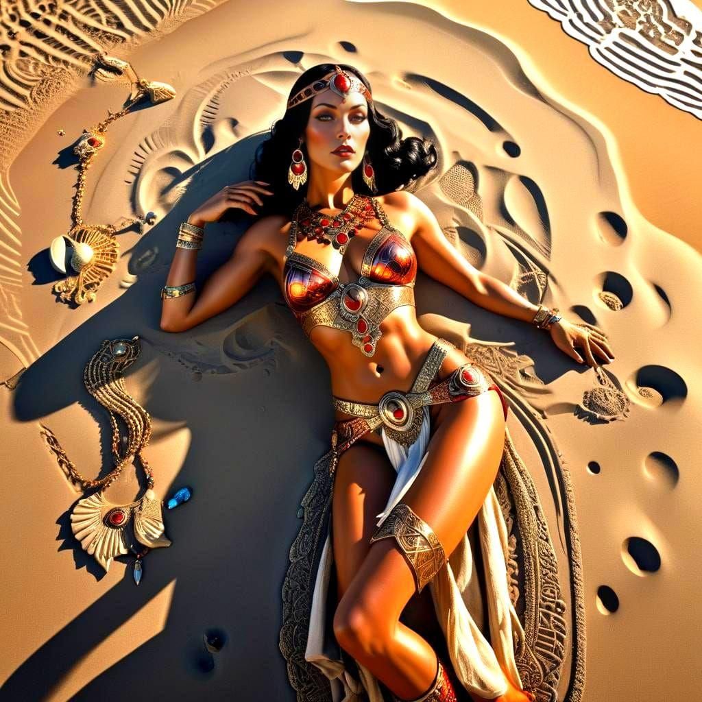 Dejah Thoris, Martian Princess, in Art Deco Style