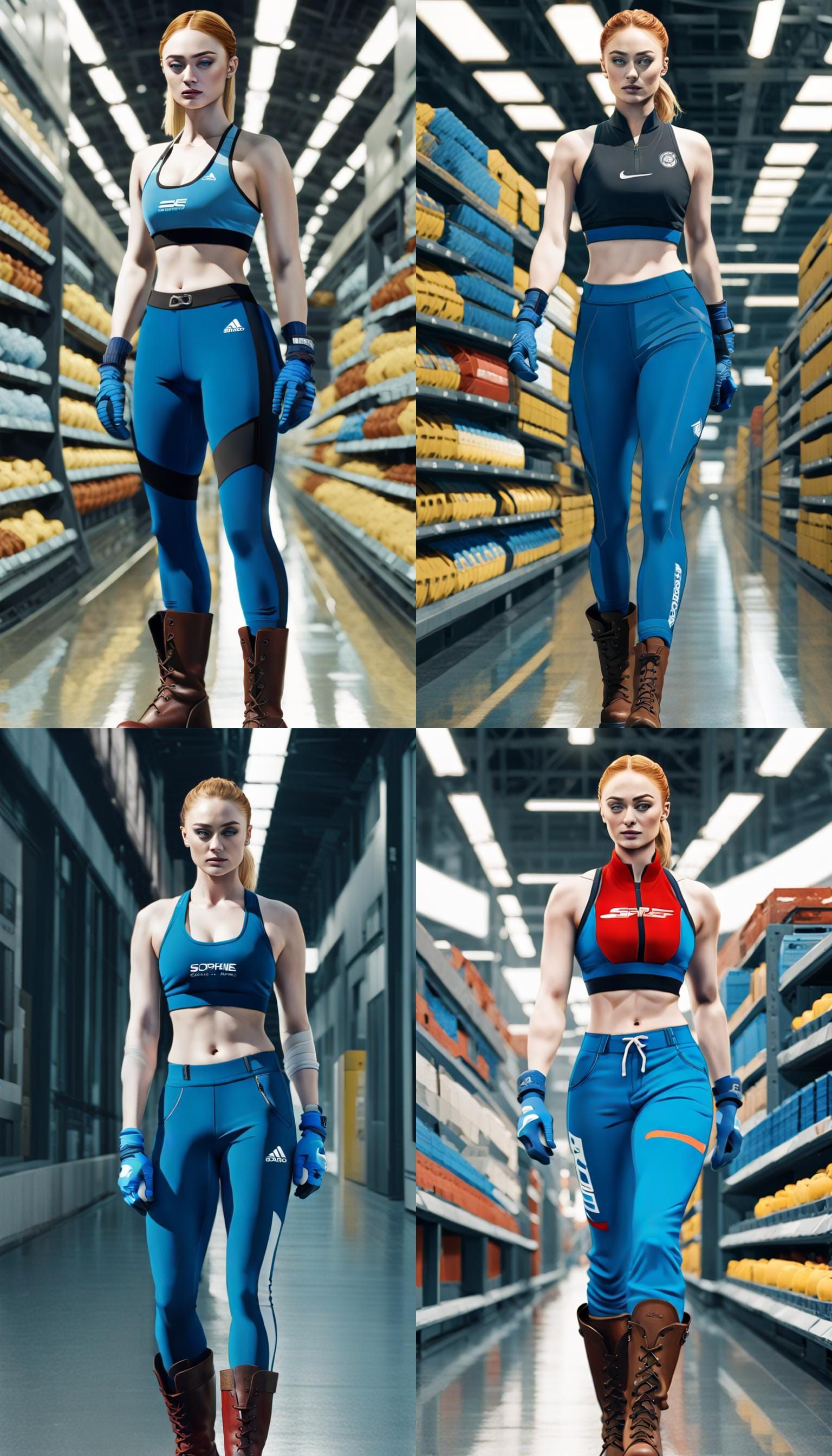 Anime-Style Portrait of a Woman in Sportswear