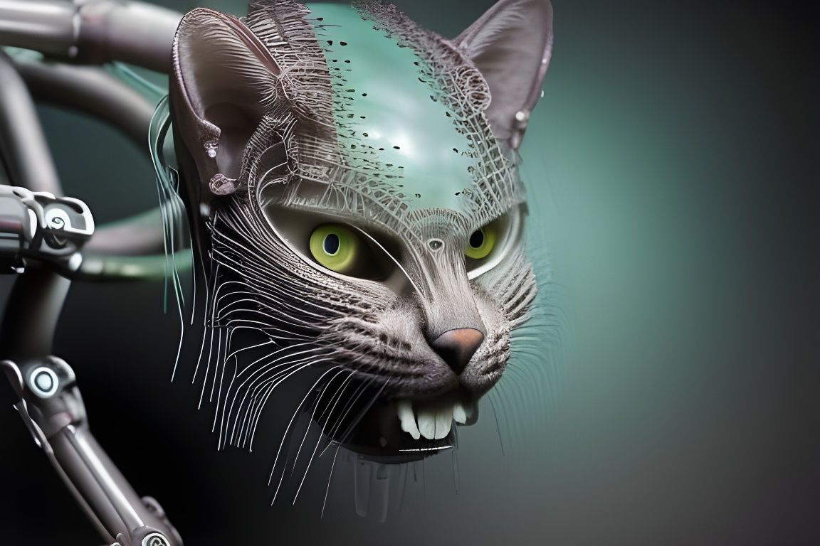 Cyborg Jellyfish-Cat in Macro Photography