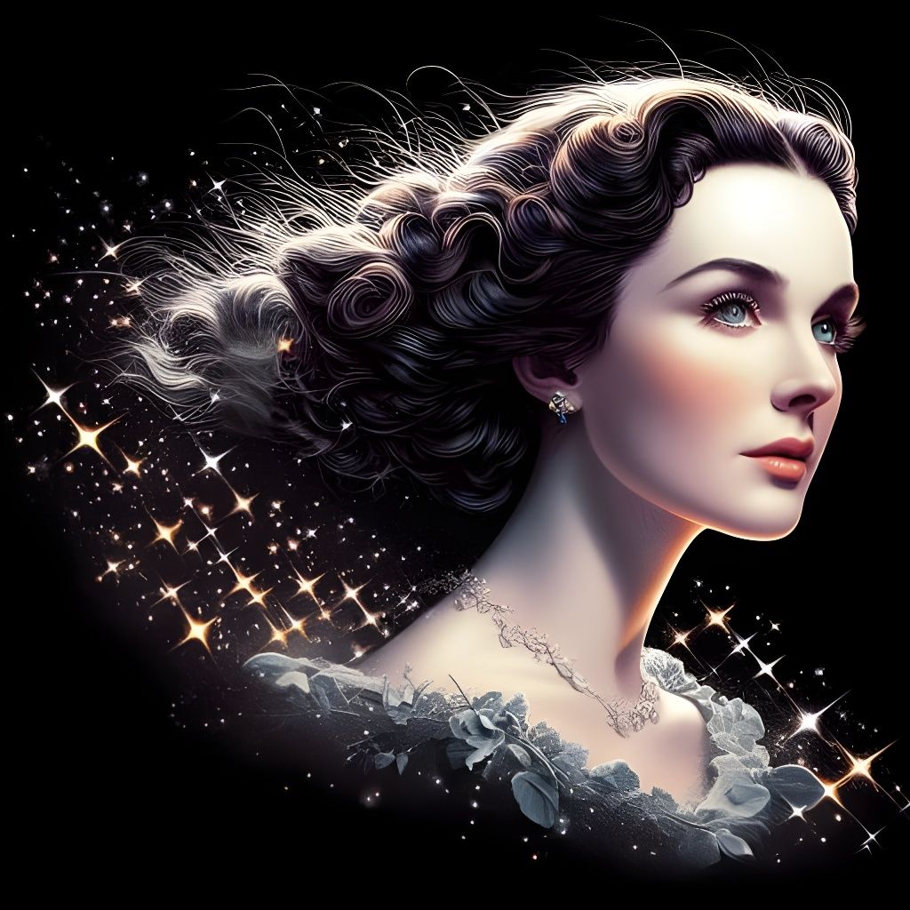 Windblown Beauty in 1860s Style