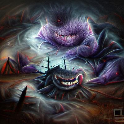Creepy Gengar: Eldritch Horror in Digital Art