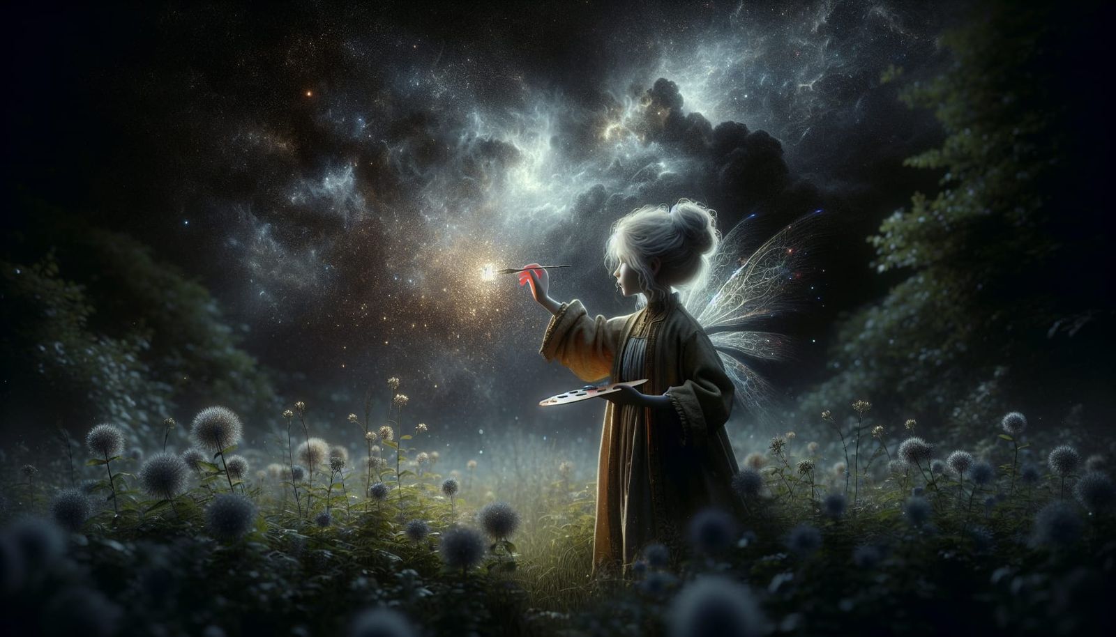 Fairy Paints Stars in Moody Meadow