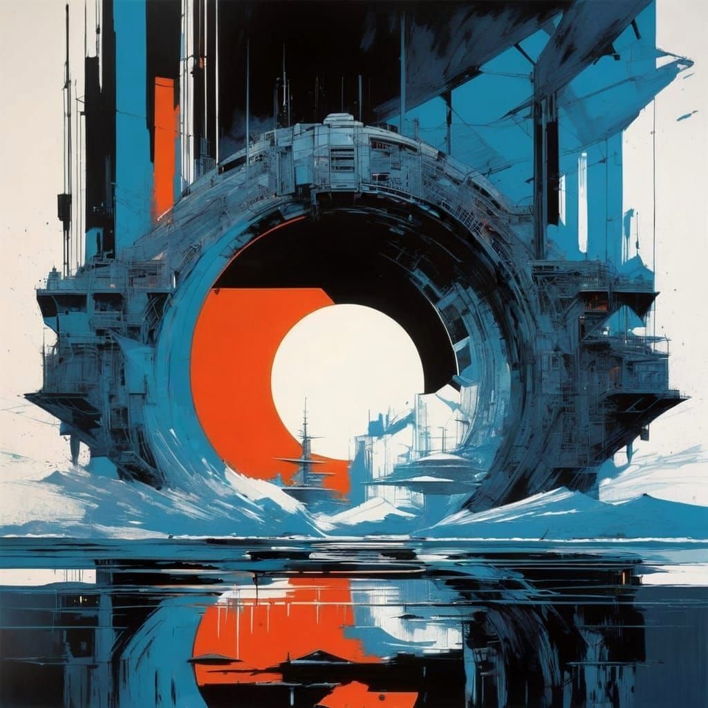 Sci-Fi Portal with Ukiyo-e Influences