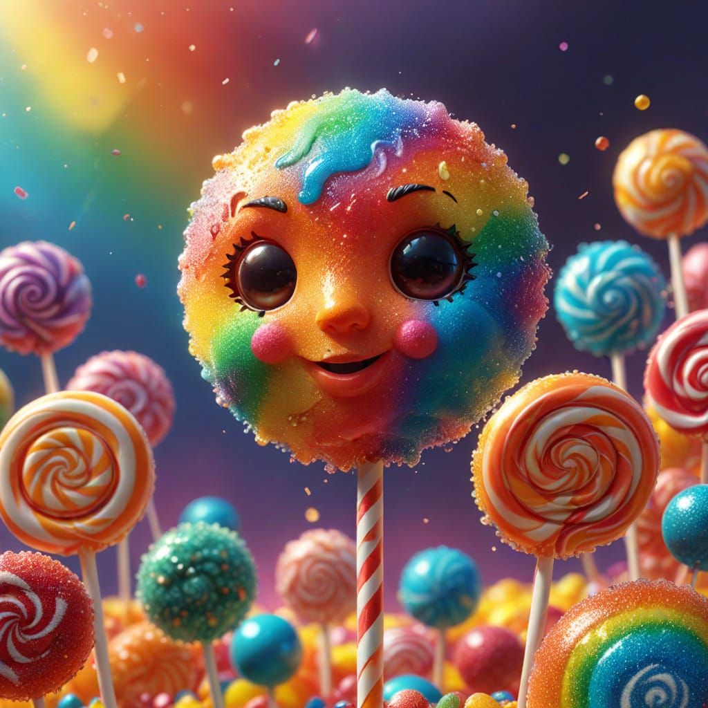 Whimsical Candy Landscapes in Hyperrealistic Digital Art