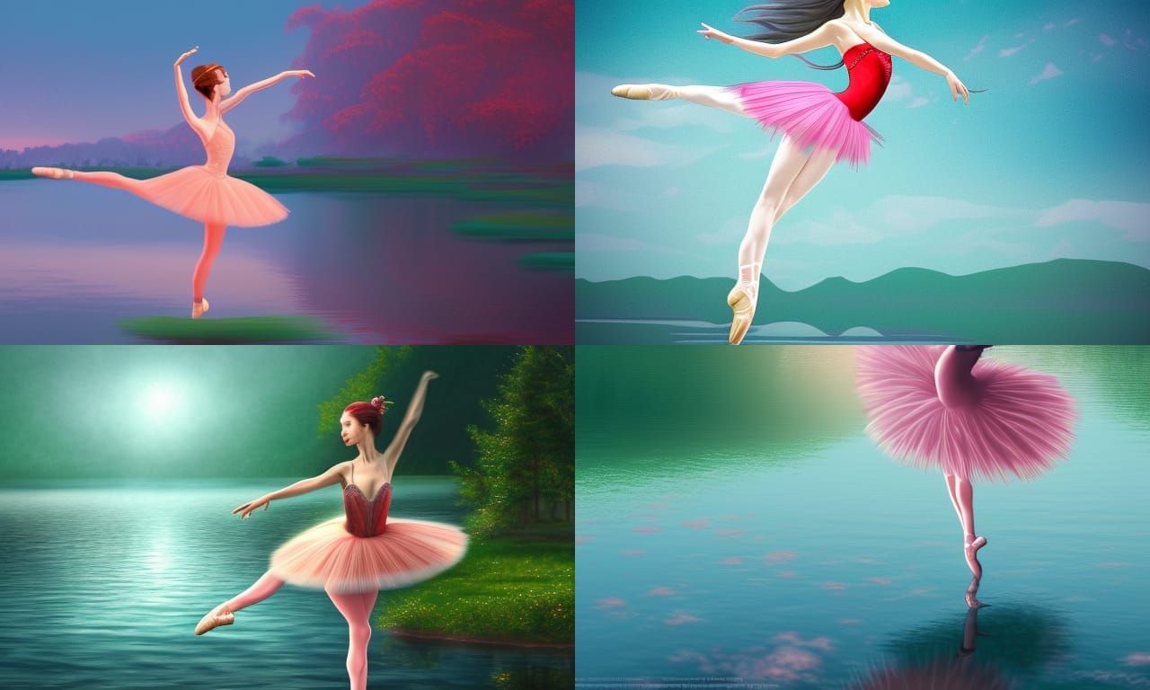 Ballerina Dancing on Lake: Anime Key Visual