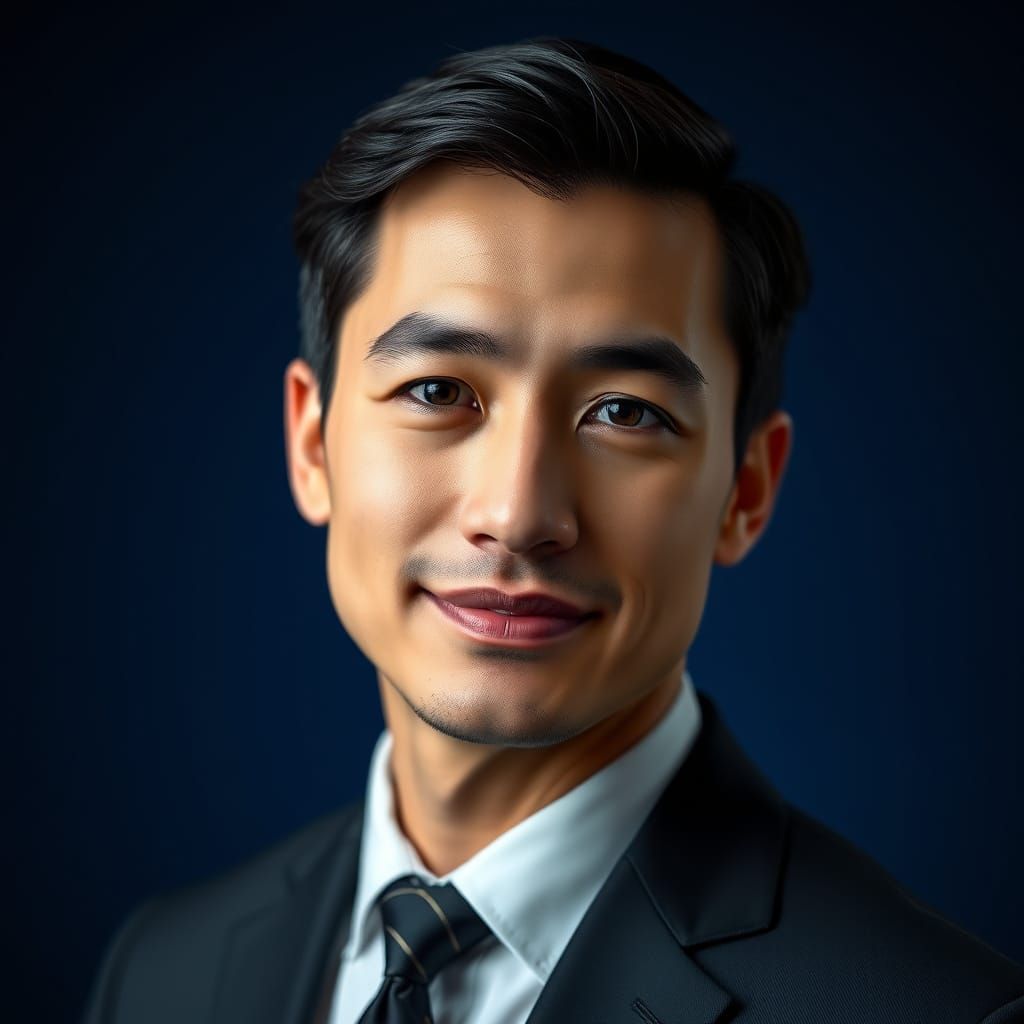 Elegant Studio Portrait of a Person in a Suit