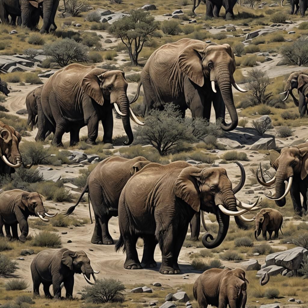 Majestic Woolly Mammoth Roams the Earth